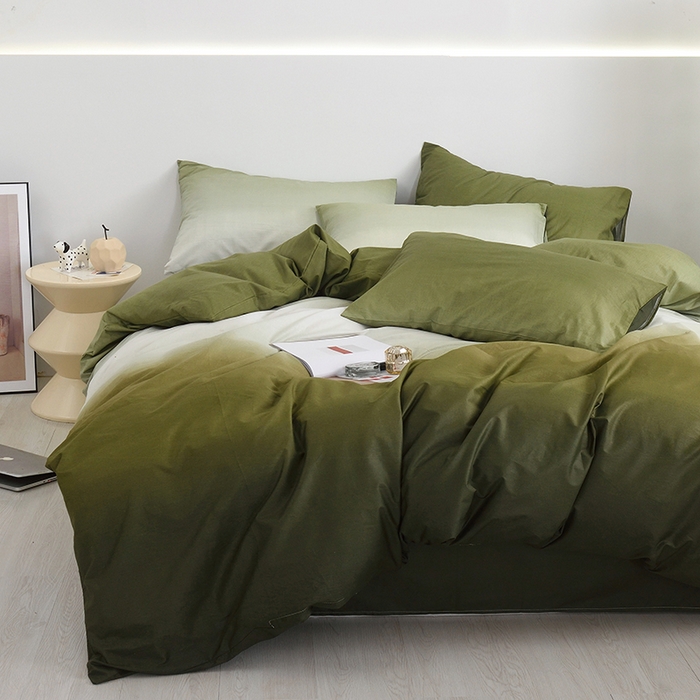 91家纺网 家纺一手货源 找家纺 启优家纺 2024新款全棉13070四件套 秘境-绿