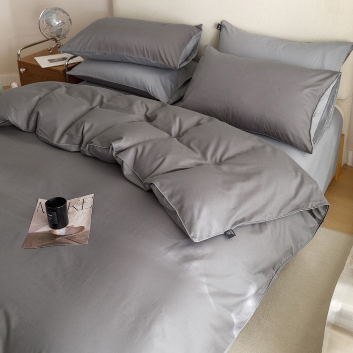 91家纺网 家纺一手货源 找家纺 涵宸家纺 2024新款40支全棉希腊麻绳款四件套 希腊（石灰+银灰）