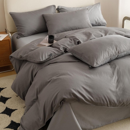 91家纺网 家纺一手货源 找家纺 涵宸家纺 2024新款40支全棉希腊麻绳款四件套 希腊（石灰+银灰）