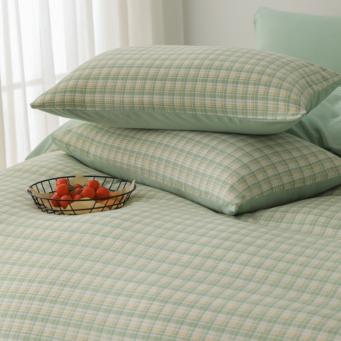 91家纺网 家纺一手货源 找家纺 潮邦创意家居 2025新款春夏亲肤水洗棉刺绣四件套-贝恩熊 贝恩熊-蜜格绿