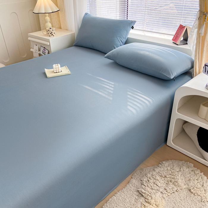 91家纺网 家纺一手货源 找家纺 涵宸家纺 2024新款40支全棉米兰系列-单床单 床单-湖兰