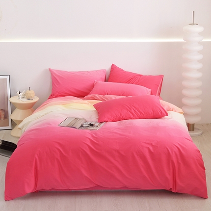 91家纺网 家纺一手货源 找家纺 启优家纺 2024新款全棉13070四件套 秘境-粉