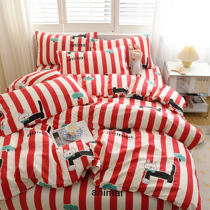 91家纺网 家纺一手货源 找家纺 启优家纺 2024新款全棉13070四件套 米莉