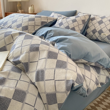 91家纺网 家纺一手货源 找家纺 （总）涵宸家纺 2024新款40支全棉赛迪印花款四件套