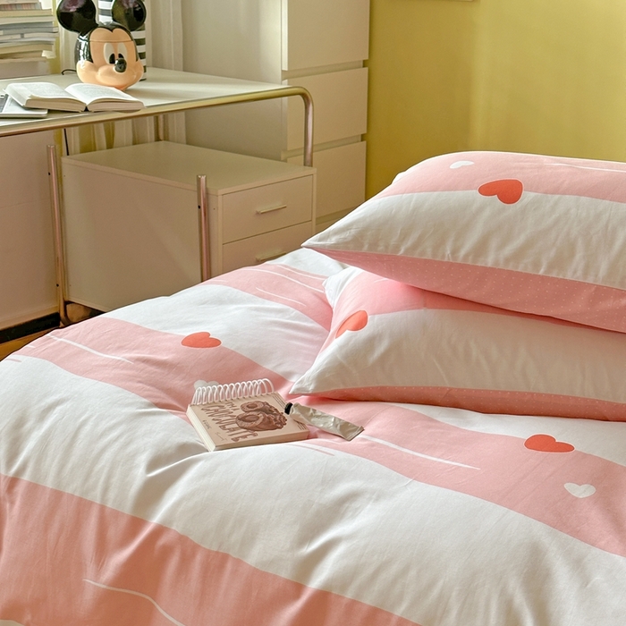 91家纺网 家纺一手货源 找家纺 时年家纺 2024新款 热爱生活·全棉系列第四期（充值会员优惠5元） 心动-粉