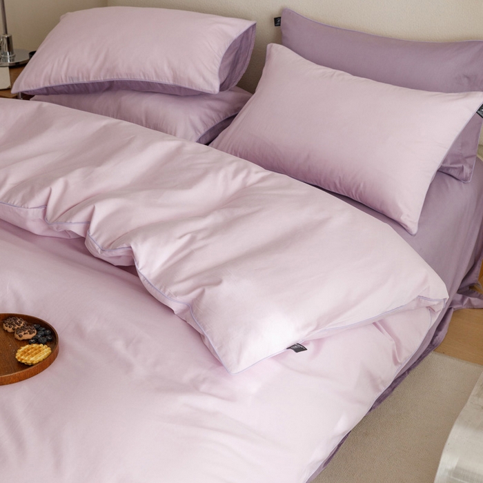 91家纺网 家纺一手货源 找家纺 涵宸家纺 2024新款40支全棉希腊麻绳款四件套 希腊（优雅紫+青紫）