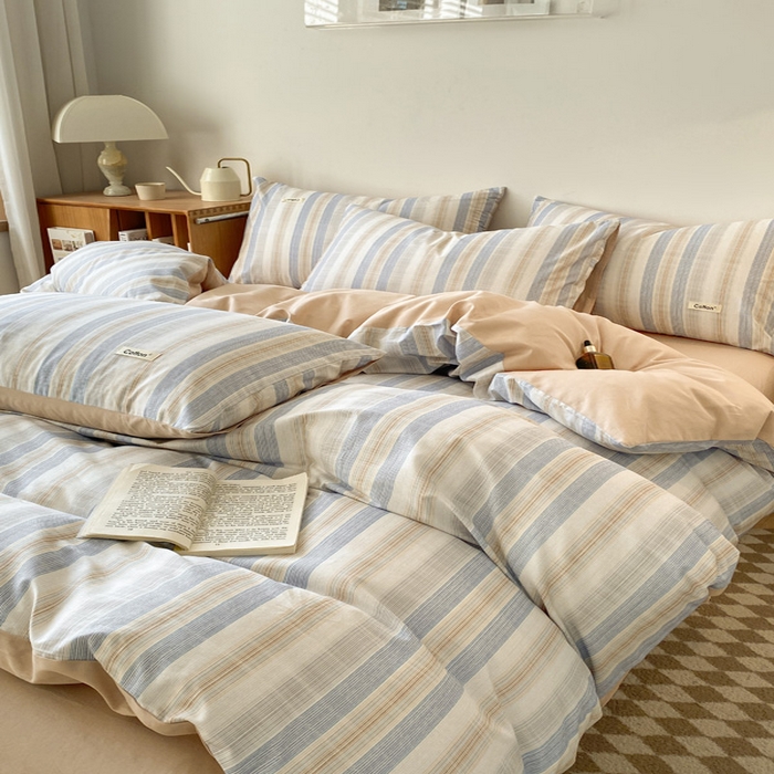 91家纺网 家纺一手货源 找家纺 涵宸家纺 2024新款40支全棉赛迪印花款四件套 艾琳