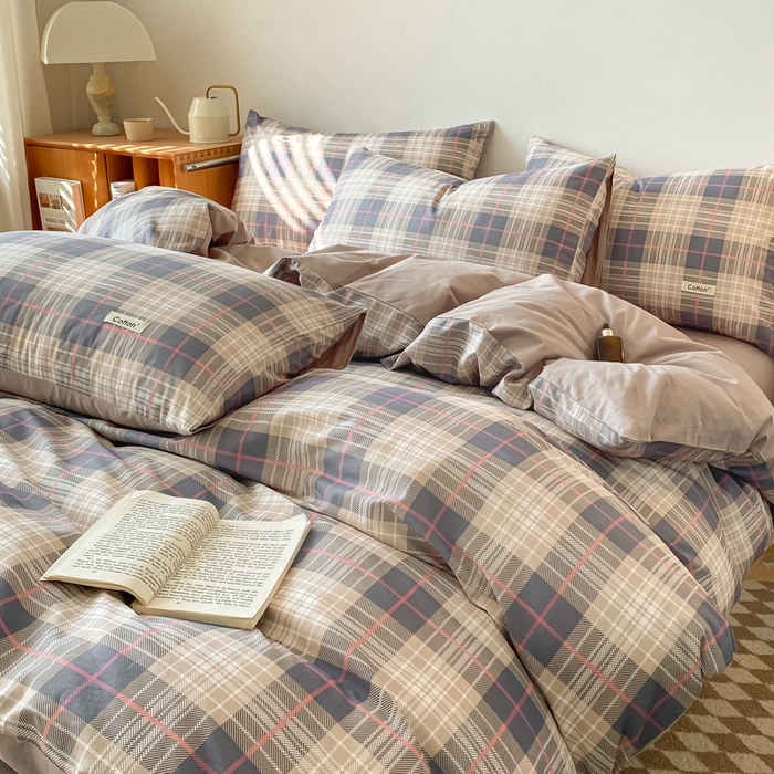 91家纺网 家纺一手货源 找家纺 涵宸家纺 2024新款40支全棉赛迪印花款四件套 路易