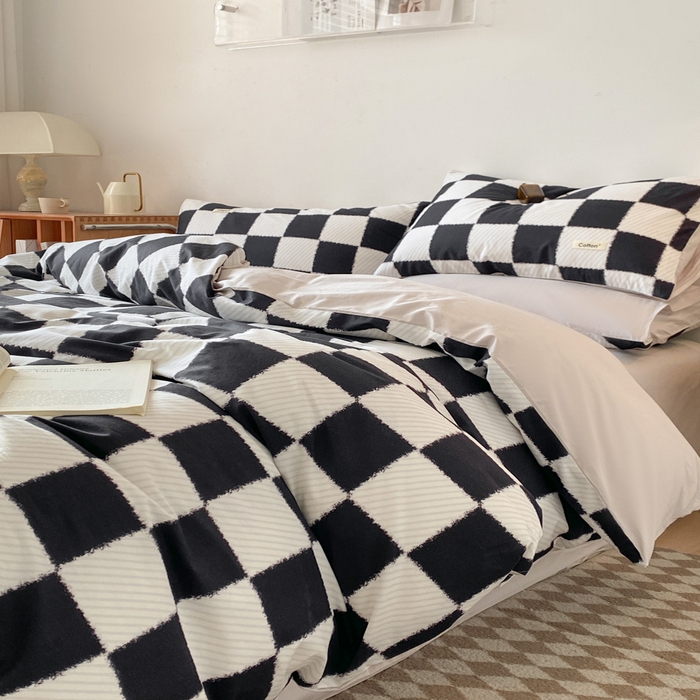 91家纺网 家纺一手货源 找家纺 涵宸家纺 2024新款40支全棉赛迪印花款四件套 格林