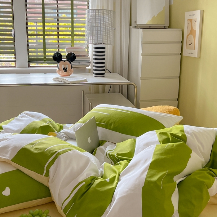 91家纺网 家纺一手货源 找家纺 时年家纺 2024新款 热爱生活·全棉系列第四期（充值会员优惠5元） 心动-绿