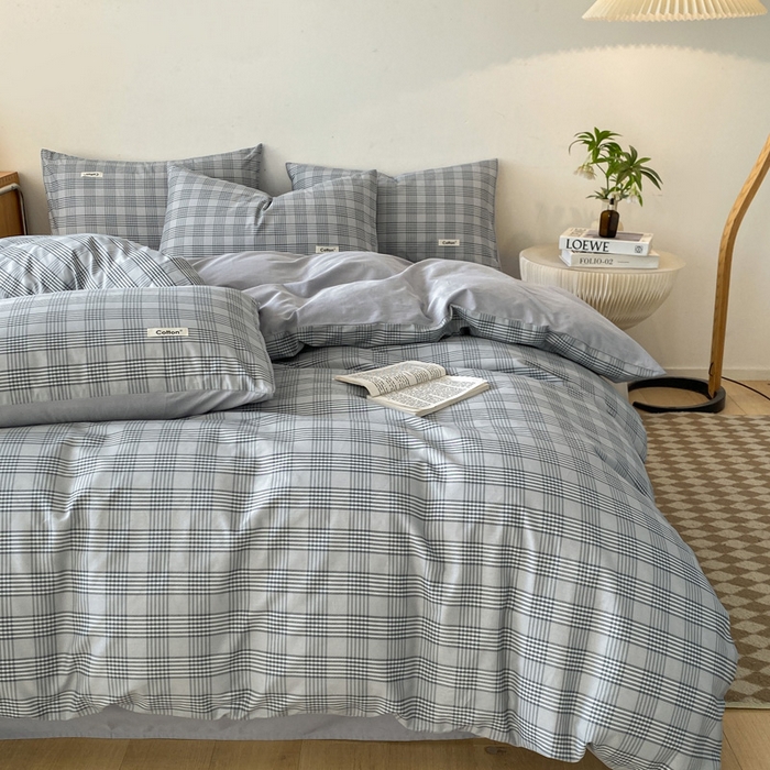 91家纺网 家纺一手货源 找家纺 涵宸家纺 2024新款40支全棉赛迪印花款四件套 路易斯