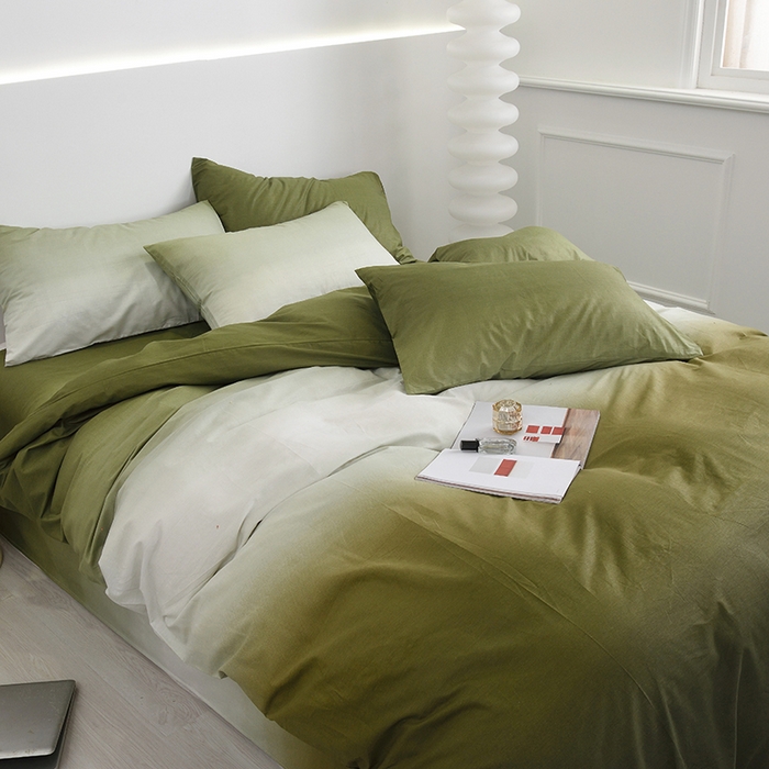 91家纺网 家纺一手货源 找家纺 启优家纺 2024新款全棉13070四件套 秘境-绿