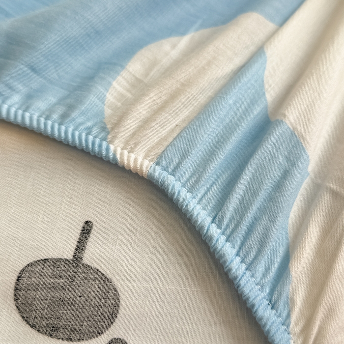 91家纺网 家纺一手货源 找家纺 花伞家居 2024新款简约全棉印花单床笠系列 床笠-嗨皮汪