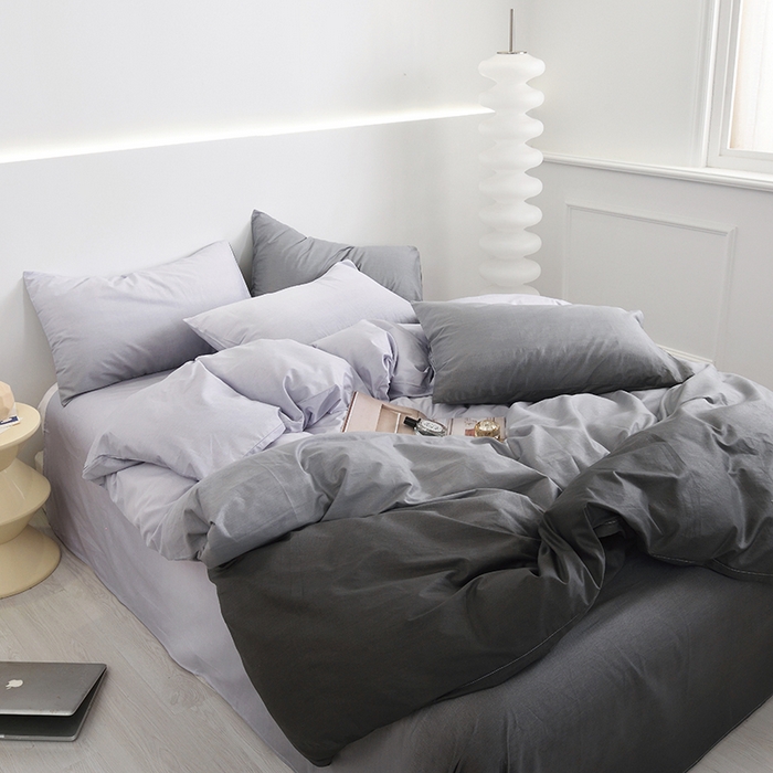 91家纺网 家纺一手货源 找家纺 启优家纺 2024新款全棉13070四件套 秘境-灰