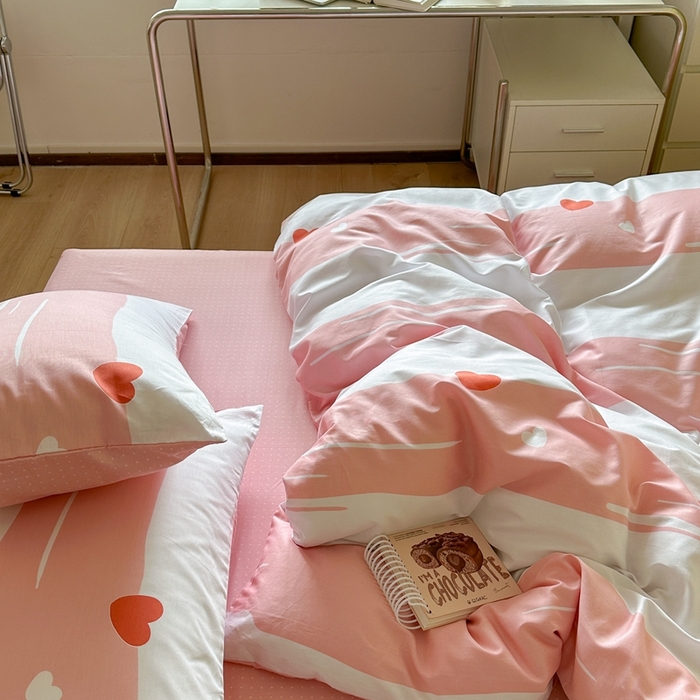 91家纺网 家纺一手货源 找家纺 时年家纺 2024新款 热爱生活·全棉系列第四期（充值会员优惠5元） 心动-粉