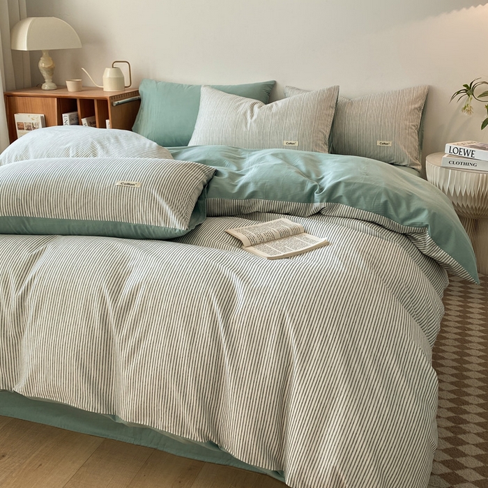 91家纺网 家纺一手货源 找家纺 涵宸家纺 2024新款40支全棉赛迪印花款四件套 雨果