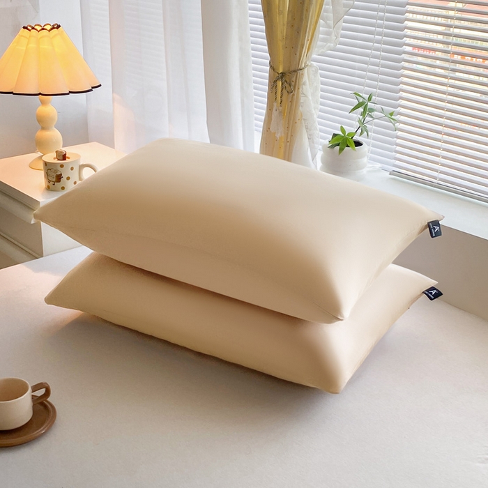 91家纺网 家纺一手货源 找家纺 涵宸家纺 2024新款40支全棉米兰系列-单枕套 枕套-杏色