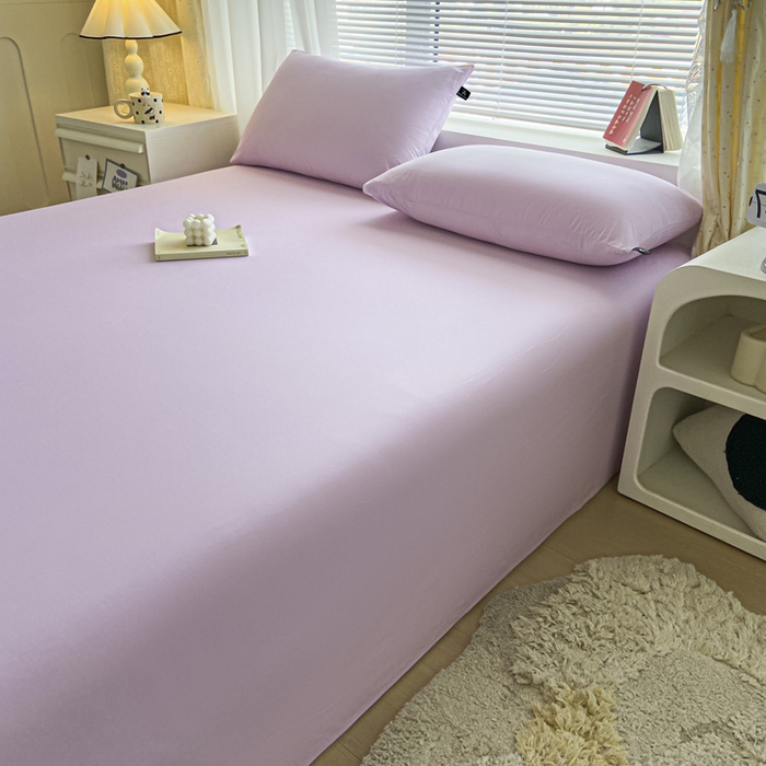 91家纺网 家纺一手货源 找家纺 涵宸家纺 2024新款40支全棉米兰系列-单床单 床单-优雅紫