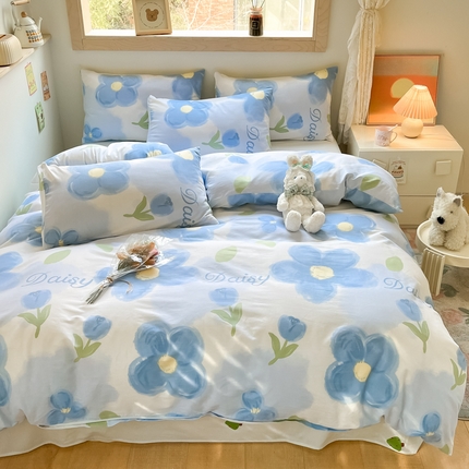 91家纺网 家纺一手货源 找家纺 （总）花伞 2023直播新款40支高密全棉纯棉小清新四件套