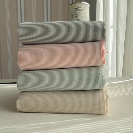 91家纺网 家纺一手货源 找家纺 （总）雅居纺家纺 2024新款全棉色织水洗棉系列四件套-叠拍图