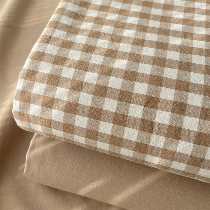 91家纺网 家纺一手货源 找家纺 雅居纺家纺 2024新款全棉色织水洗棉系列四件套-叠拍图 叠拍6