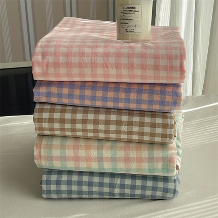 雅居纺家纺 2024新款全棉色织水洗棉系列四件套-叠拍图 叠拍25