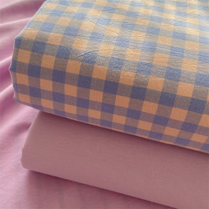 91家纺网 家纺一手货源 找家纺 （总）雅居纺家纺 2024新款全棉色织水洗棉系列四件套-叠拍图