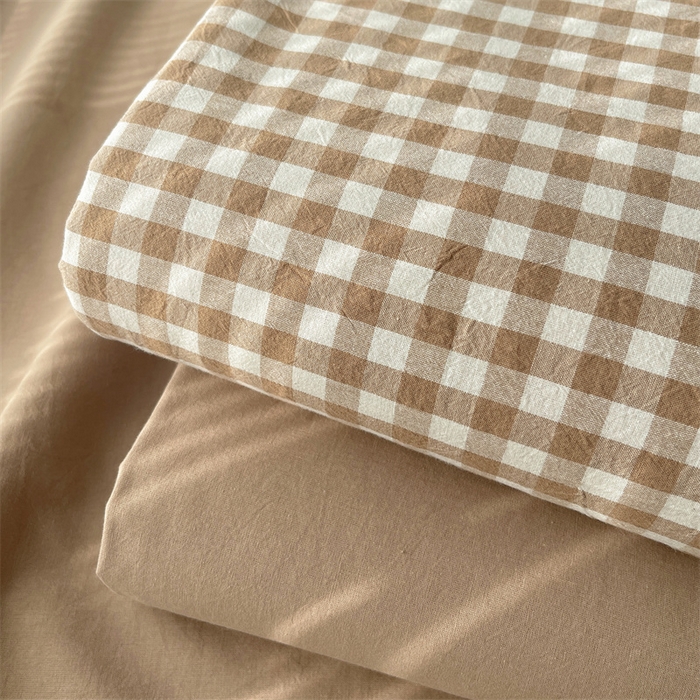 91家纺网 家纺一手货源 找家纺 雅居纺家纺 2024新款全棉色织水洗棉系列四件套-叠拍图 叠拍6