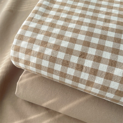 91家纺网 家纺一手货源 找家纺 （总）雅居纺家纺 2024新款全棉色织水洗棉系列四件套-叠拍图