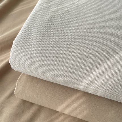 雅居纺家纺 2024新款全棉色织水洗棉系列四件套-叠拍图 叠拍5