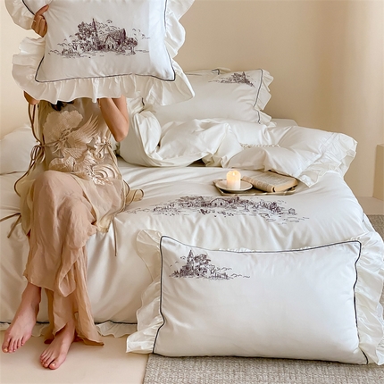 （总）馨蕊家居 2024新款100支全棉四件套-南希