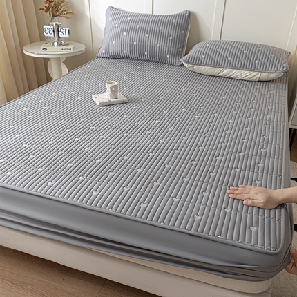 91家纺网 家纺一手货源 找家纺 （总）摩妮卡 2025新款大豆棉夹棉床笠-比熊