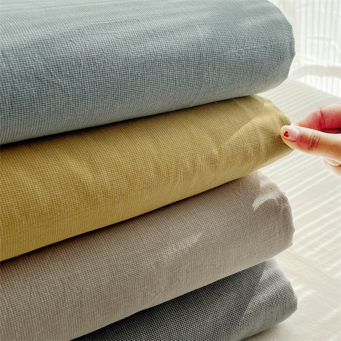 91家纺网 家纺一手货源 找家纺 雅居纺家纺 2024新款全棉色织水洗棉系列四件套-叠拍图 叠拍23