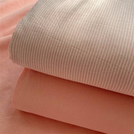 91家纺网 家纺一手货源 找家纺 （总）雅居纺家纺 2024新款全棉色织水洗棉系列四件套-叠拍图