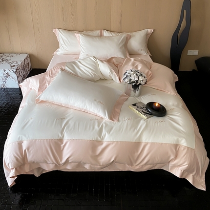 91家纺网 家纺一手货源 找家纺 （总）馨蕊家居 2024新款100支进口长绒棉全棉四件套-伊甸园