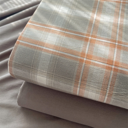 雅居纺家纺 2024新款全棉色织水洗棉系列四件套-叠拍图 叠拍8