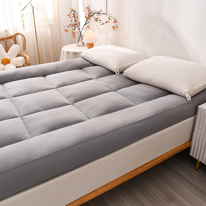 91家纺网 家纺一手货源 找家纺 招财狼床垫 2024新款加厚大豆纤维立体学生学生床垫提供买家秀 立体-灰