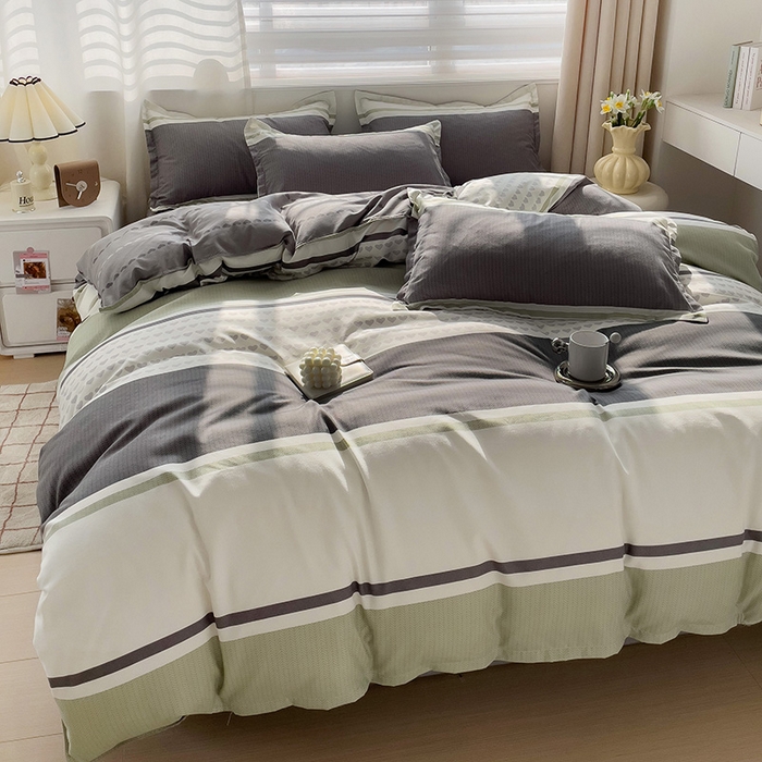 91家纺网 家纺一手货源 找家纺 2024新款直播爆款植物羊绒四件套 米格利