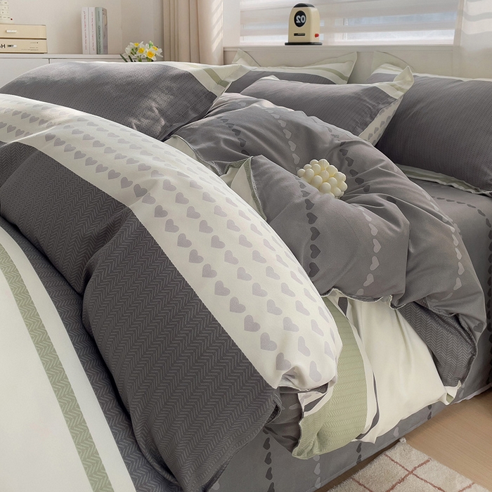 91家纺网 家纺一手货源 找家纺 2024新款直播爆款植物羊绒四件套 米格利