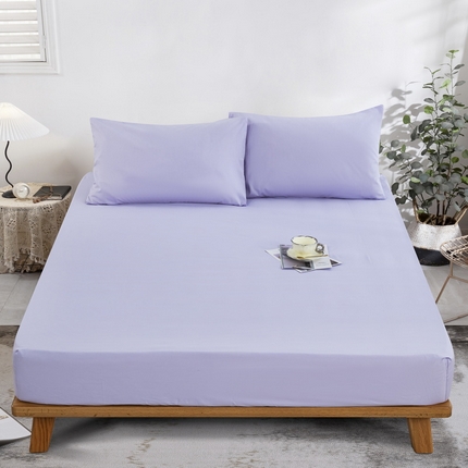欣蕾家纺 2024新款全棉单品系列-纯色床笠 水晶紫