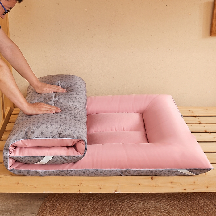 91家纺网 家纺一手货源 找家纺 招财狼床垫 2024新款单边大豆纤维学生款成人款学生床垫 单边-粉色