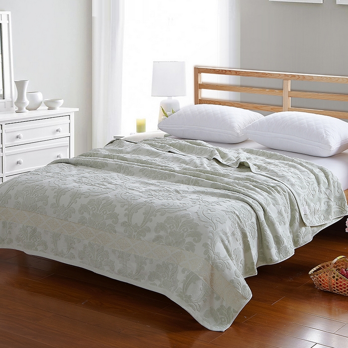 91家纺网 家纺一手货源 找家纺 雯雨家纺 2024老式怀旧A类纯棉毛巾被 欧典风尚-墨绿