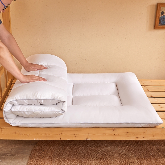 91家纺网 家纺一手货源 找家纺 招财狼床垫 2024新款单边大豆纤维学生款成人款学生床垫 单边-白色