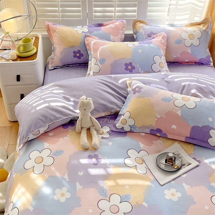 91家纺网 家纺一手货源 找家纺 2024新款直播爆款植物羊绒四件套 AB渲染