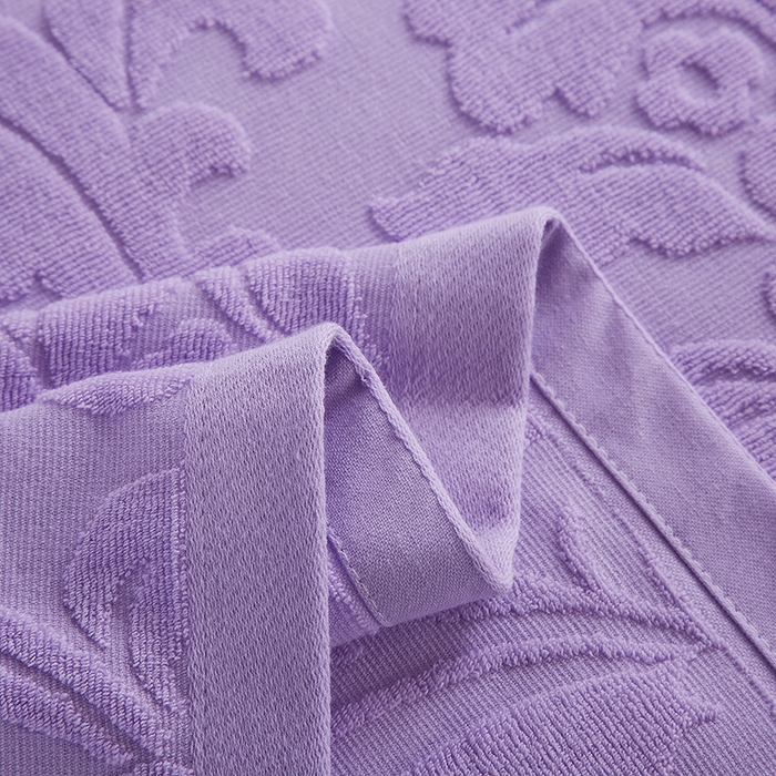 91家纺网 家纺一手货源 找家纺 雯雨家纺 2024老式怀旧A类纯棉毛巾被 欧典风尚-紫色