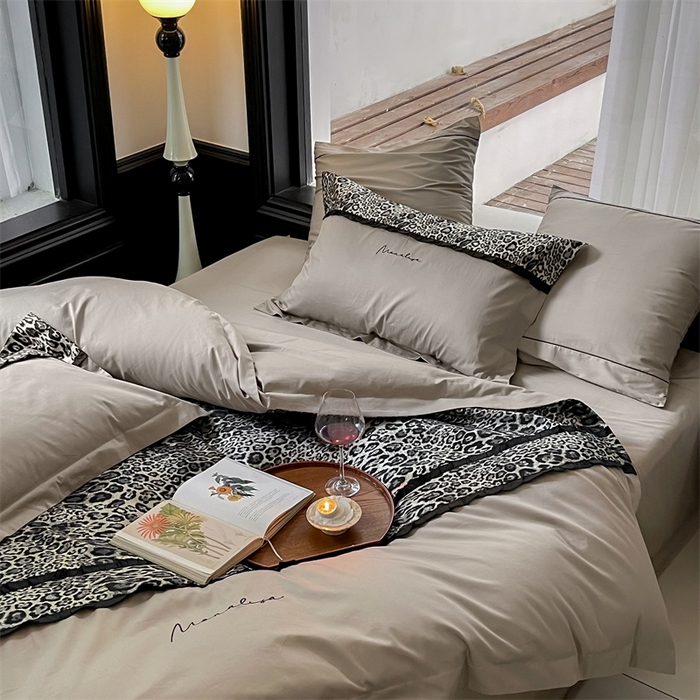 91家纺网 家纺一手货源 找家纺 （总）优然居 2024新款全棉拼接加刺绣四件套莱丝丽