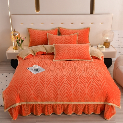 91家纺网 家纺一手货源 找家纺 总 盈超 2024新款牛奶绒雕花四件套