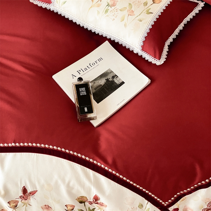 91家纺网 家纺一手货源 找家纺 （总）优然居 2024新款数码印花贴布绣四件套醉嫣然