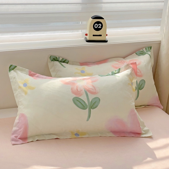 91家纺网 家纺一手货源 找家纺 2024新款直播爆款植物羊绒四件套 粉色记忆