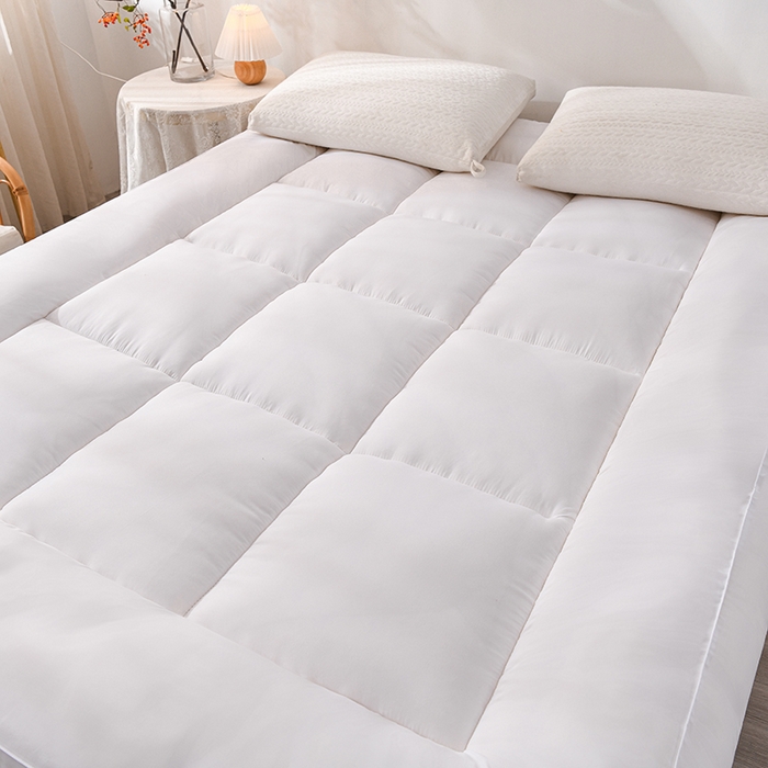 91家纺网 家纺一手货源 找家纺 招财狼床垫 2024新款加厚大豆纤维立体学生学生床垫提供买家秀 立体-白